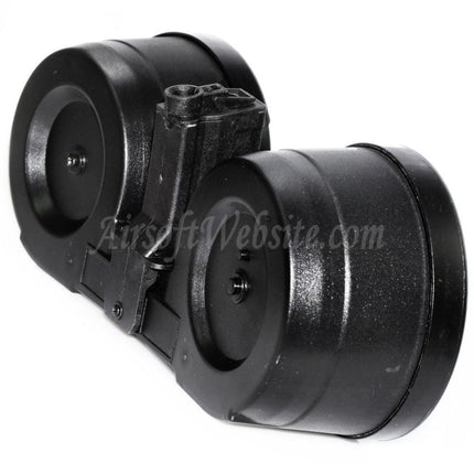 Chargeur double tambour électrique Battleaxe 2 500 coups pour fusils AEG série MP5, noir