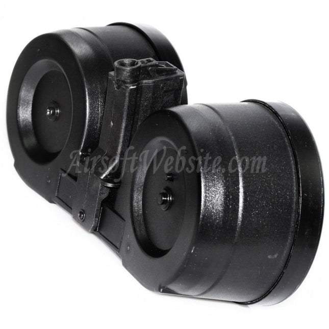 BATTLEAXE 2500rd Electric Winding Dual Drum Magazine For MP5 Series AEG Rifles Airsoft Black