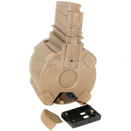 BATTLEAXE 1400rd Electric Drum Magazine For G36 Series AEG Rifles Airsoft