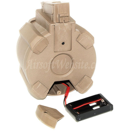 BATTLEAXE 1400rd Sound Control Electric Drum Magazine For AK Series AEG Rifles Airsoft