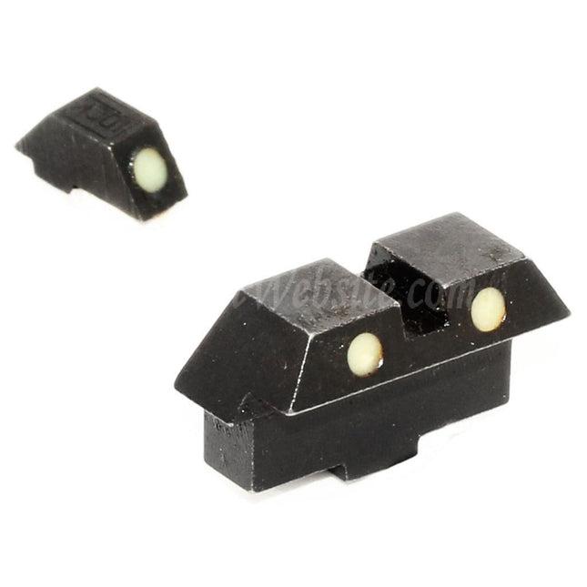 Viseur nocturne avant/arrière en métal 5KU pour pistolets Tokyo Marui série G17 GBB Airsoft, noir