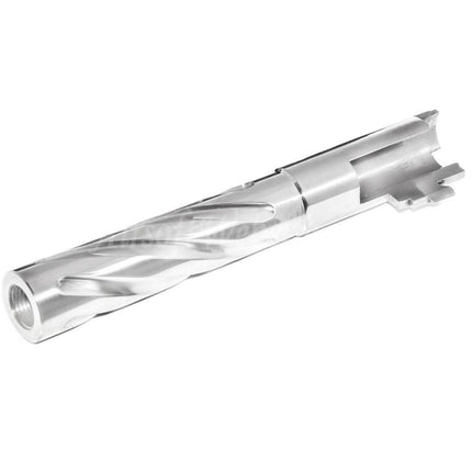 Canon extérieur spiralé en acier inoxydable 5KU 5 pouces style Tornado + 11 mm CW pour pistolets Tokyo Marui Hi-Capa 5.1 GBB Airsoft