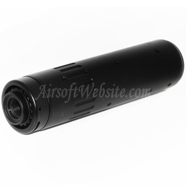 Silencieux CYMA 150 mm AAC SCAR-SD 5,56 QD avec cache-flamme pour fusils à canon fileté antihoraire -14 mm CCW Airsoft Noir