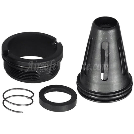 APS EMG Lizenzierter Noveske KX3 Einstellbarer Soundverstärker Mündungsbremsen-Blitzunterdrücker Für -14mm CCW Gegenuhrzeigersinn-Gewindelaufgewehre Airsoft Schwarz