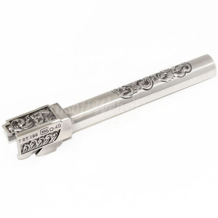Archives Custom Carved Pattern Inner and Outer Barrel Set For WE (WE-TECH) G34 G35 GBB Pistols Airsoft Silver
