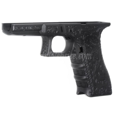 Archives Custom WE (WE-TECH) Carved Pattern Lower Frame For Tokyo Marui AW WE G17 G18C G34 G35 Series GBB Pistols Airsoft