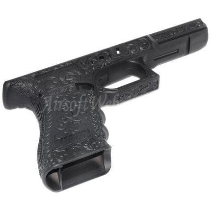 Archives Custom WE (WE-TECH) Carved Pattern Lower Frame For Tokyo Marui AW WE G17 G18C G34 G35 Series GBB Pistols Airsoft
