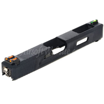 Archives Custom WE (WE-TECH) Outer Barrel Slide With Hammer And Front Rear Fiber Optic Sight Set For AW WE Tokyo Marui G17 GBB Pistols Airsoft