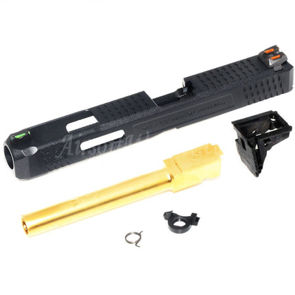 Archives Custom WE (WE-TECH) Outer Barrel Slide Set With Hammer And Front Rear Fiber Optic Sight For WE G34 GBB Pistols Airsoft