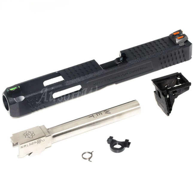 Archives Custom WE (WE-TECH) Outer Barrel Slide Set With Hammer And Front Rear Fiber Optic Sight For WE G34 GBB Pistols Airsoft