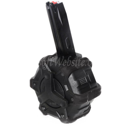 Chargeur à tambour adaptatif à gaz Armorer Works AW Custom 350 cartouches pour pistolets AW MB Series / KJW / WE (WE-TECH) / Tokyo Marui M9 M92 GBB Airsoft