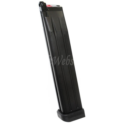 Armorer Works AW 50rd Extended Long Gas Magazine for Hi-Capa Series GBB Pistols Airsoft Black