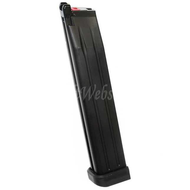 Armorer Works AW 50rd Extended Long Gas Magazine for Hi-Capa Series GBB Pistols Airsoft Black