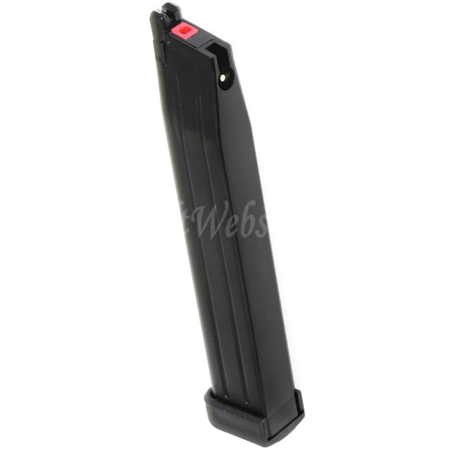 Armorer Works AW 50rd Extended Long Gas Magazine for Hi-Capa Series GBB Pistols Airsoft Black