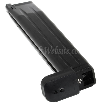 Armorer Works AW 50rd Extended Long Gas Magazine for Hi-Capa Series GBB Pistols Airsoft Black