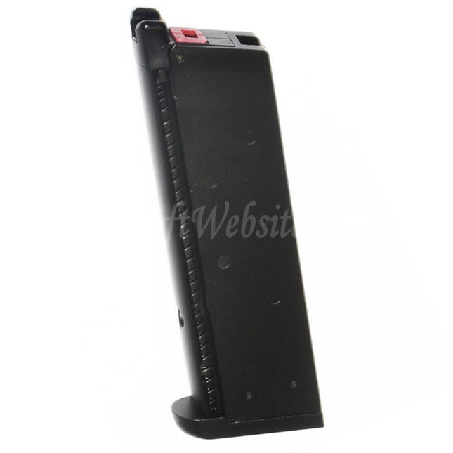 Armorer Works AW 16rd Tactical Gas Magazine for EMG SAI Red / AW NE Series / WE Single Stack 1911 Series GBB Pistols Airsoft Black