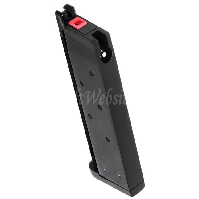 Armorer Works AW 16rd Tactical Gas Magazine for EMG SAI Red / AW NE Series / WE Single Stack 1911 Series GBB Pistols Airsoft Black