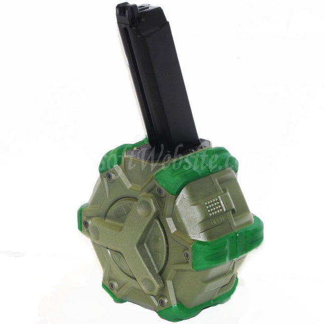 WE (WE-TECH) 350rd Gas Drum Magazine for G17 G18C G-Series GBB Pistols Airsoft