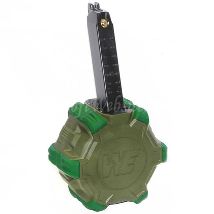 Chargeur à tambour à gaz WE (WE-TECH) 350 cartouches pour pistolets GBB G17, G18C, série G, Airsoft