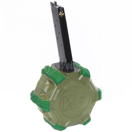 WE (WE-TECH) 350rd Gas Drum Magazine for EMG SAI Red / AW NE Series / WE Single Stack 1911 GBB Pistols Airsoft