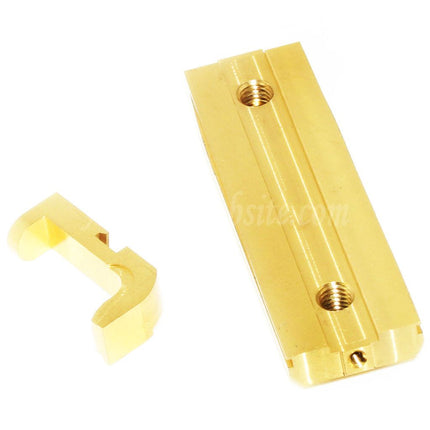 EMG Licensed SAI™ Heavy Weight Backstrap and Magazine Release for SAI BLU STANDARD GBB Pistols Airsoft Bronze Gold