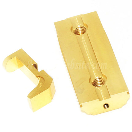 EMG Licensed SAI™ Heavy Weight Backstrap and Magazine Release for SAI BLU COMPACT GBB Pistols Airsoft Bronze Gold