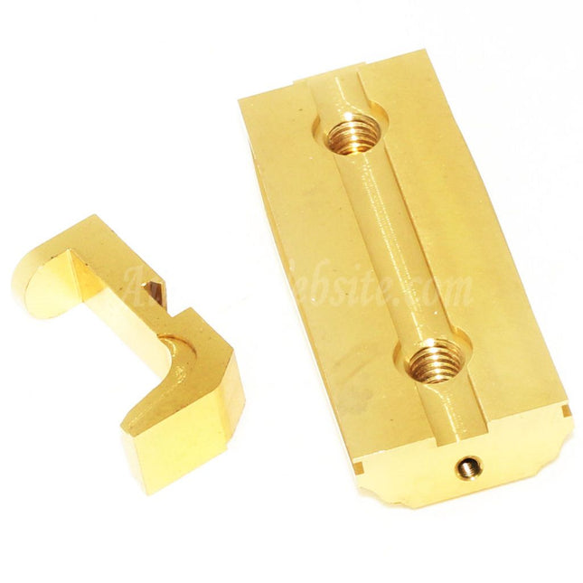 EMG Licensed SAI™ Heavy Weight Backstrap and Magazine Release for SAI BLU COMPACT GBB Pistols Airsoft Bronze Gold
