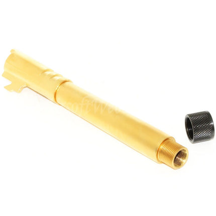 EMG Licensed STI™ DVC 3-GUN 132 mm/138 mm Außenlauf mit Laufabdeckung für EMG DVC 3-GUN / AW / WE / Tokyo Marui Hi-Capa 5.4 Varianten GBB-Pistolen Airsoft Gold