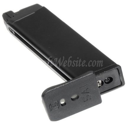 EMG SAI™ BLU 25rd MOS Gas Magazine for Optic Ready Slide Version EMG SAI BLU STANDARD COMPACT / WE Galaxy / AW VX7 VX9 G17 G19 Series GBB Pistols Airsoft Black