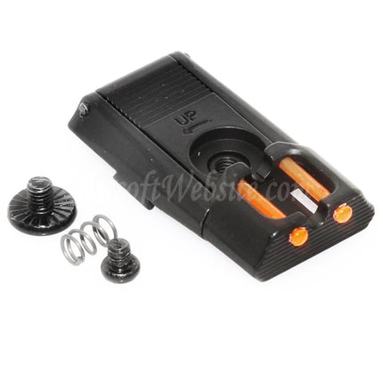 Mire arrière réglable en fibre optique Armorer Works AW HX pour pistolets AW WE Tokyo Marui Hi-Capa Series GBB Airsoft