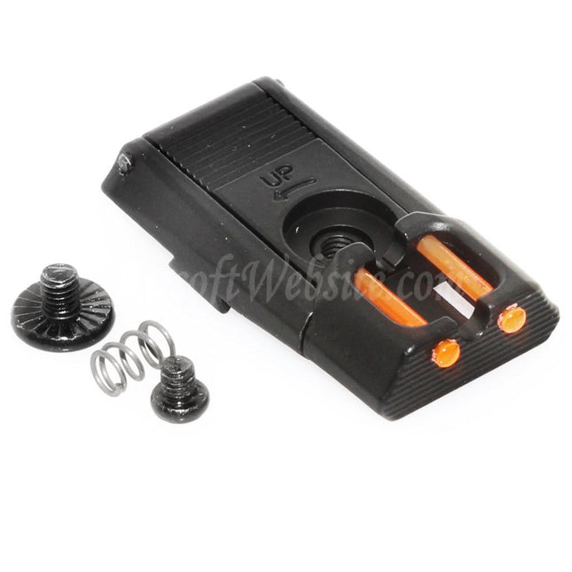 Armorer Works AW HX Fiber Optic Adjustable Rear Sight For AW WE Tokyo Marui Hi-Capa Series GBB Pistols Airsoft