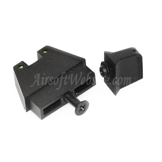 Mires de hauteur pour suppresseur Armorer Works AW HX pour pistolets GBB EMG SAI BLU, ISSC M22, Lonewolf, ZEV, G&amp;P Custom, P80, WE, AW, Tokyo Marui G17 G18C Series, noir