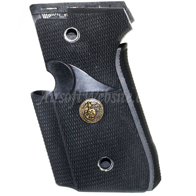 WE (WE-TECH) Rubber Grip Cover with Backstrap For Armorer Works AW WE M9 GBB Pistols Airsoft Black