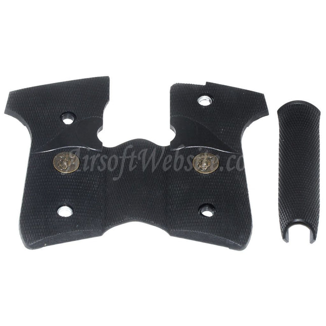 WE (WE-TECH) Rubber Grip Cover with Backstrap For Armorer Works AW WE M9 GBB Pistols Airsoft Black