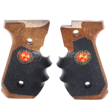 WE (WE-TECH) BIO Samurai Edge V2 Grip Cover pour pistolets KJ Tokyo Marui WE M9 M92 M92F Series GBB Airsoft Noir/Marron