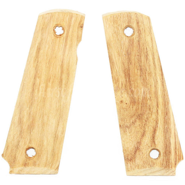 WE (WE-TECH) Real Wood Grip Cover For DOUBLE BELL ARMY AW WE KJ Tokyo Marui M1911 M.E.U SERIES 70 M45A1 WARRIOR GBB Pistols Airsoft Light Brown