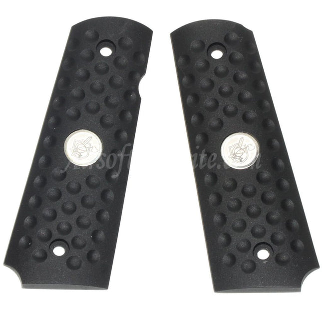 WE (WE-TECH) Knight Hawk Plastic Grip Cover For DOUBLE BELL ARMY AW WE KJ Tokyo Marui M1911 M.E.U SERIES 70 M45A1 WARRIOR GBB Pistols Airsoft Black
