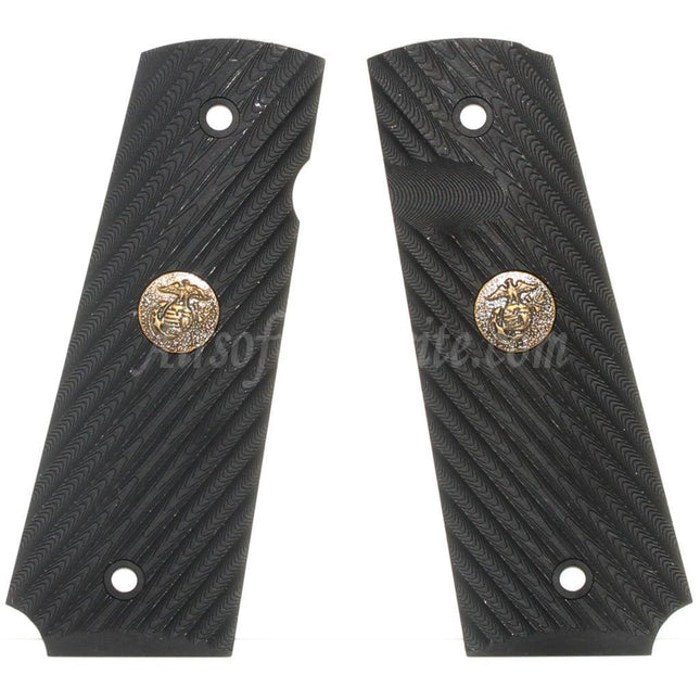 WE (WE-TECH) Wilson Combat Plastic Grip Cover For DOUBLE BELL ARMY AW WE KJ Tokyo Marui M1911 M.E.U SERIES 70 M45A1 WARRIOR GBB Pistols Airsoft Black