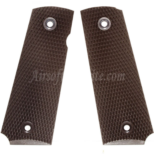WE (WE-TECH) Plastic Grip Cover For DOUBLE BELL ARMY AW WE KJ Tokyo Marui M1911 M.E.U SERIES 70 M45A1 WARRIOR GBB Pistols Airsoft Dark Brown