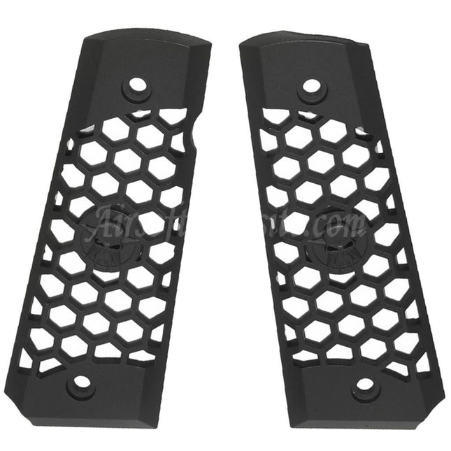 WE (WE-TECH) HEX CUT Plastic Grip Cover For DOUBLE BELL ARMY AW WE KJ Tokyo Marui M1911 M.E.U SERIES 70 M45A1 WARRIOR GBB Pistols Airsoft