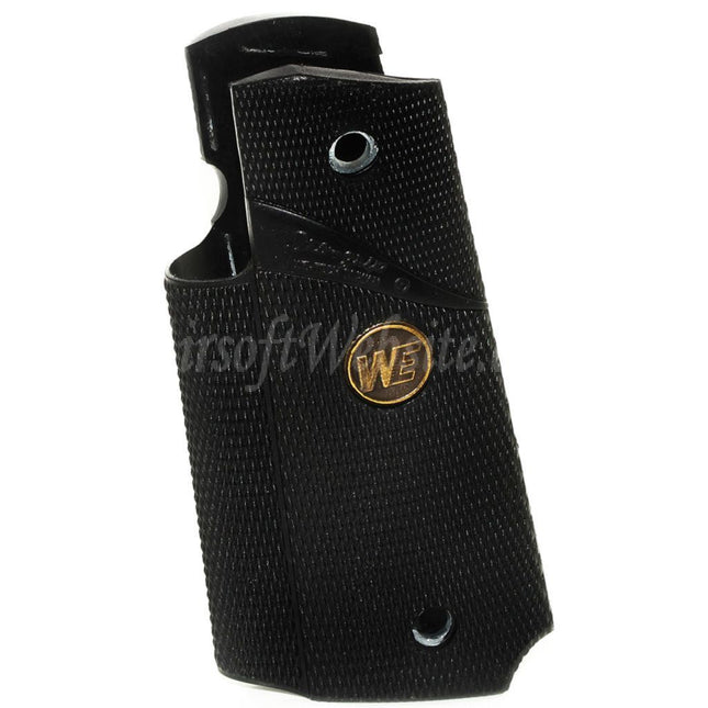 WE (WE-TECH) Metal Rubber Grip Cover For DOUBLE BELL ARMY AW WE KJ Tokyo Marui M1911 M.E.U SERIES 70 M45A1 WARRIOR GBB Pistols Airsoft Black