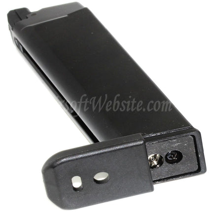 WE (WE-TECH) 25rd Gas Magazine for G17 Gen5 G18C G34 G35 G-Series GBB Pistols Airsoft Black