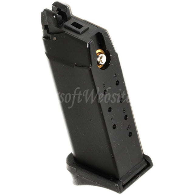 WE (WE-TECH) 15rd Gas Magazine for DOUBLE BELL / WE / Tokyo Marui G26 G27 Series GBB Pistols Airsoft Black