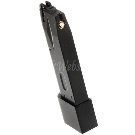 WE (WE-TECH) 30rd Burton Bio Extended Gas Magazin für AW MB Serie / KJW / Tokyo Marui / WE 902 M9 M92 Serie GBB Pistolen Airsoft Schwarz