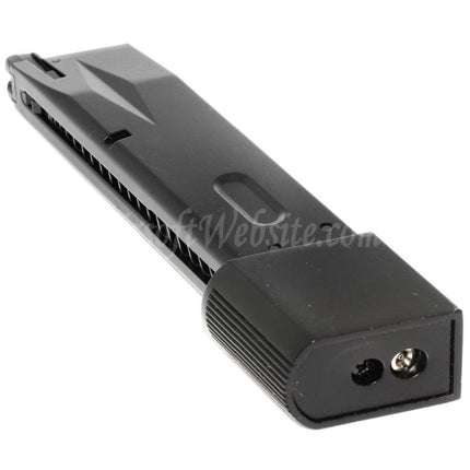 WE (WE-TECH) 30rd Burton Bio Extended Gas Magazin für AW MB Serie / KJW / Tokyo Marui / WE 902 M9 M92 Serie GBB Pistolen Airsoft Schwarz
