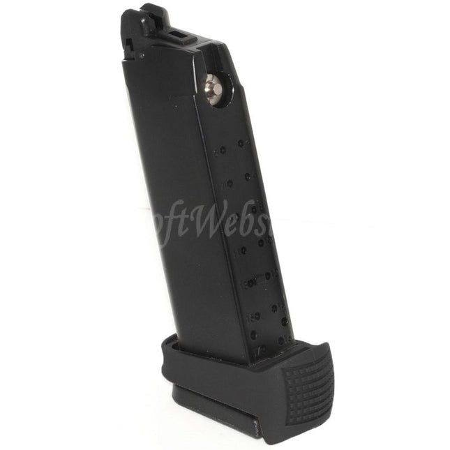 WE (WE-TECH) 25rd Co2 Magazine Valve Key Grip Extension Set for G17 G18C G34 G35 G-Series GBB Pistols Airsoft Black