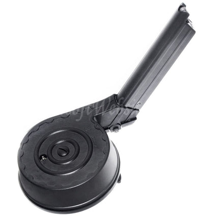 Chargeur à tambour à gaz WE (WE-TECH) de 50 cartouches pour pistolet Armorer Works A180 Blaster WE P08 Luger GBB
