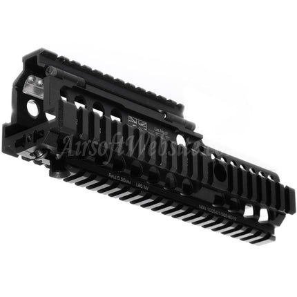 WE (WE-TECH) 227mm CNC Aluminum Daniel Defense Licensed ISGK Madbull RIS RAS Handguard Rail System for WE L85 GBB Rifles Airsoft Black