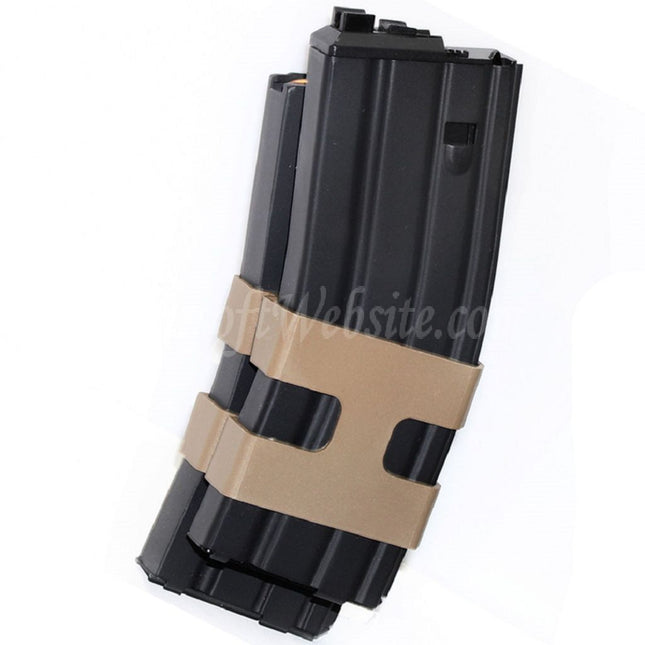 WE (WE-TECH) 80rd Gas Double Magazine for WE "Open Bolt Type" L85 / SCAR-L / R5C / T65 / HK416 / AR M4 M16 GBB Rifles Airsoft Black