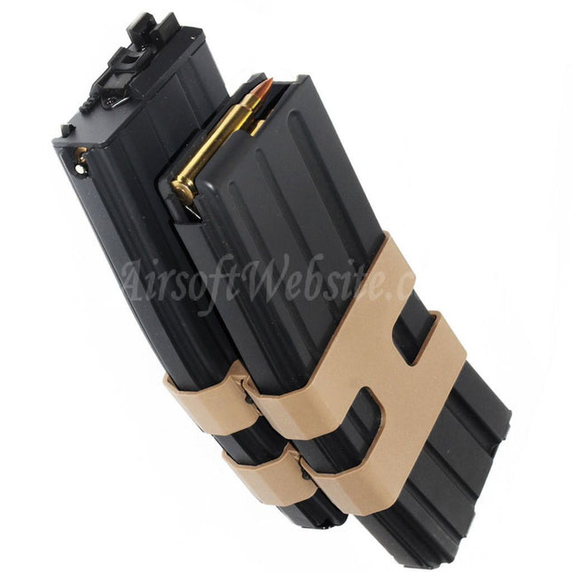 WE (WE-TECH) 80rd Gas Double Magazine for WE "Open Bolt Type" L85 / SCAR-L / R5C / T65 / HK416 / AR M4 M16 GBB Rifles Airsoft Black